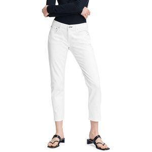 Rag & Bone Dre boyfriend Slim white jeans low rise size 25